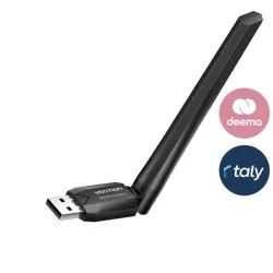 Vention ac650 usb wi-fi dual band network adapter with high gain antenna - black